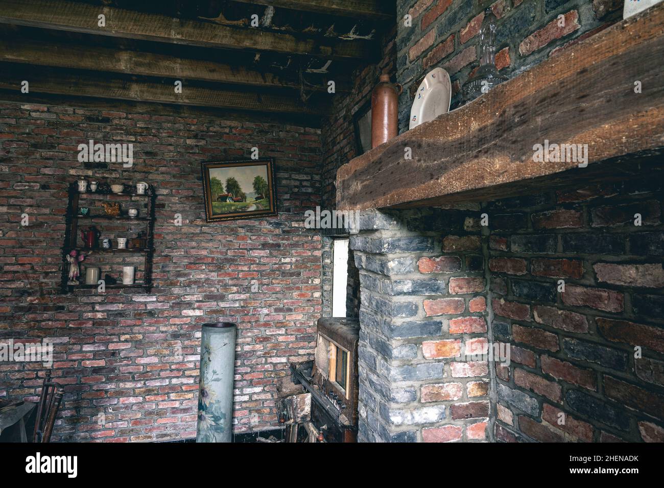 UrbEx, antica casa abbandonata in Belgio. Foto Stock