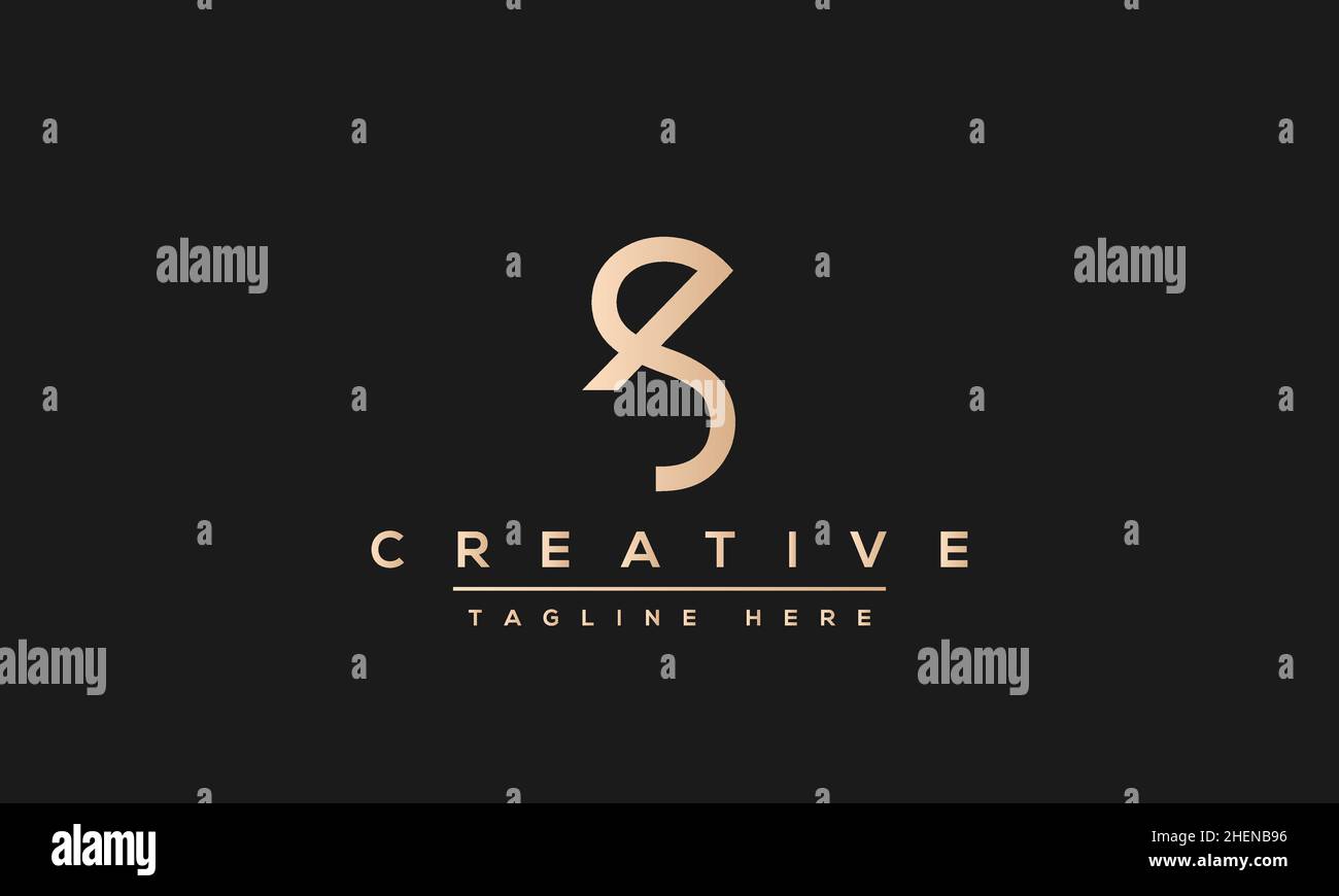 Design semplice ed elegante con logo Letter S. Moderno modello di icone vettoriali basato su iniziali S SS dal design minimalista Illustrazione Vettoriale