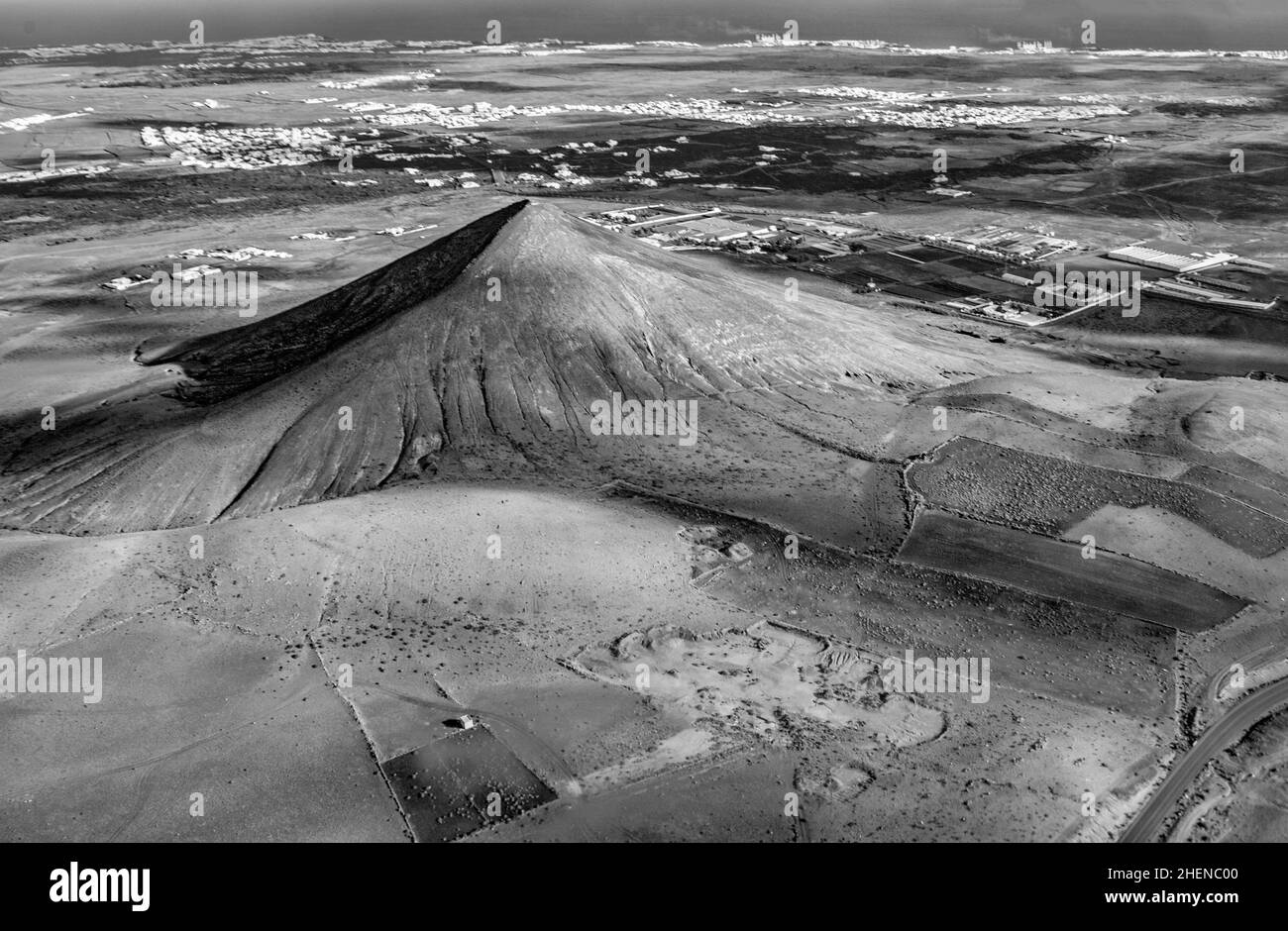 Antenna di Lanzarote, l'isola vulcanica dei canari Foto Stock