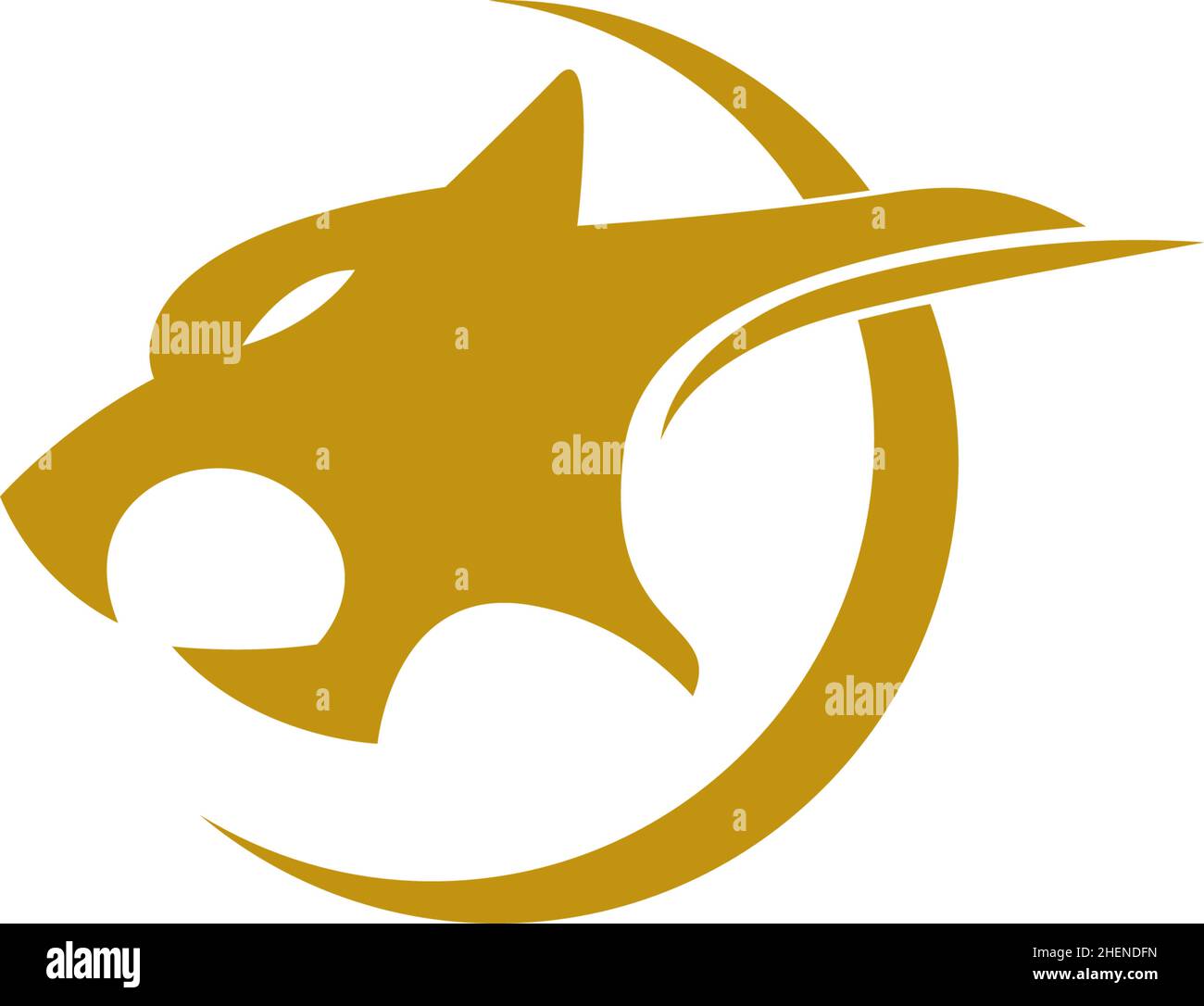 Vettore di illustrazione del modello di logo icona Jaguar Illustrazione Vettoriale