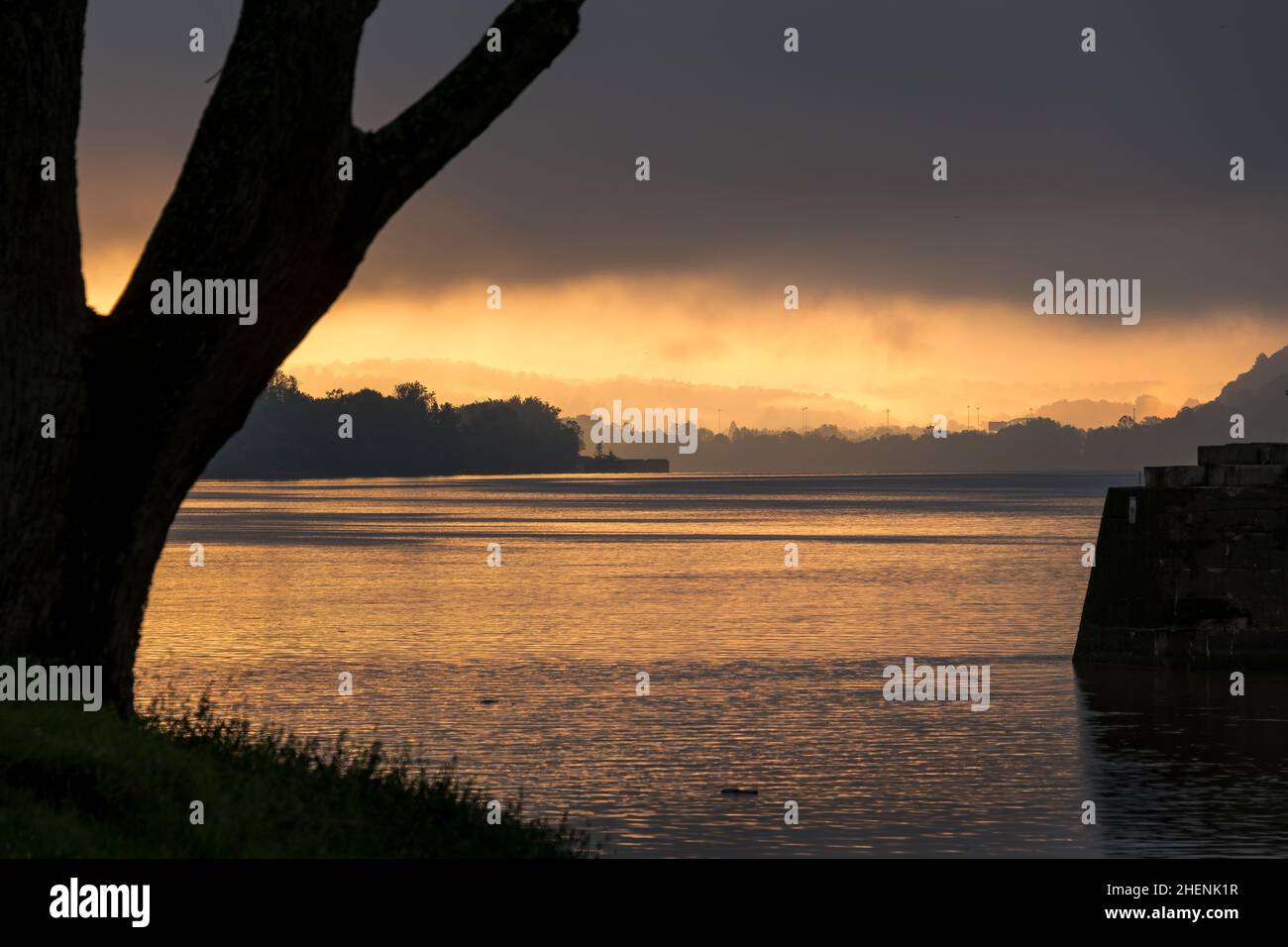 alba sul fiume Ohio Foto Stock