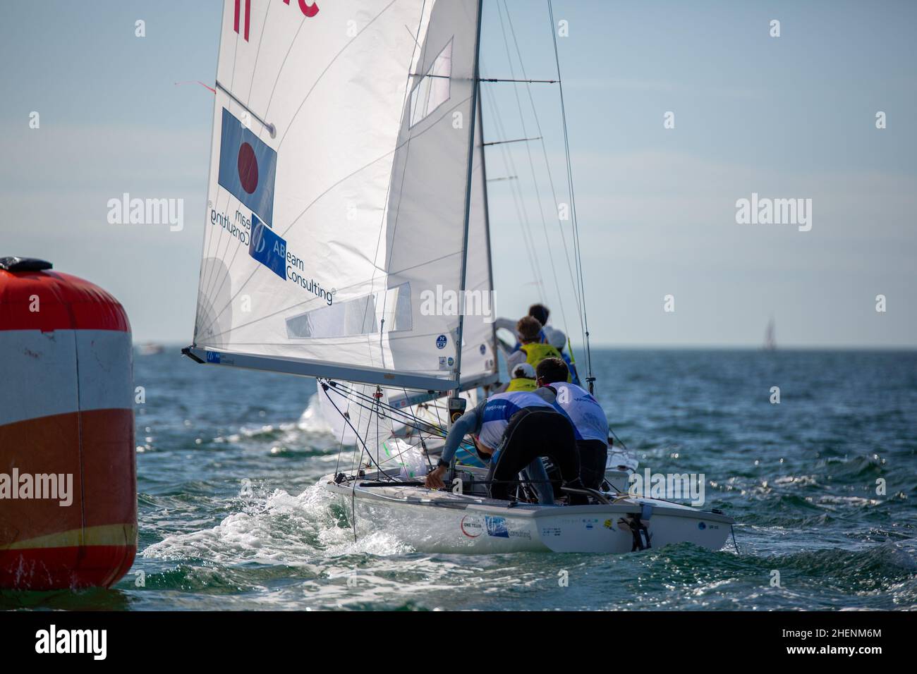 US Open Sailing Series - US Sailing. Serie di Coppa del mondo Hempel a Miami, Florida. Barche a vela. Foto Stock