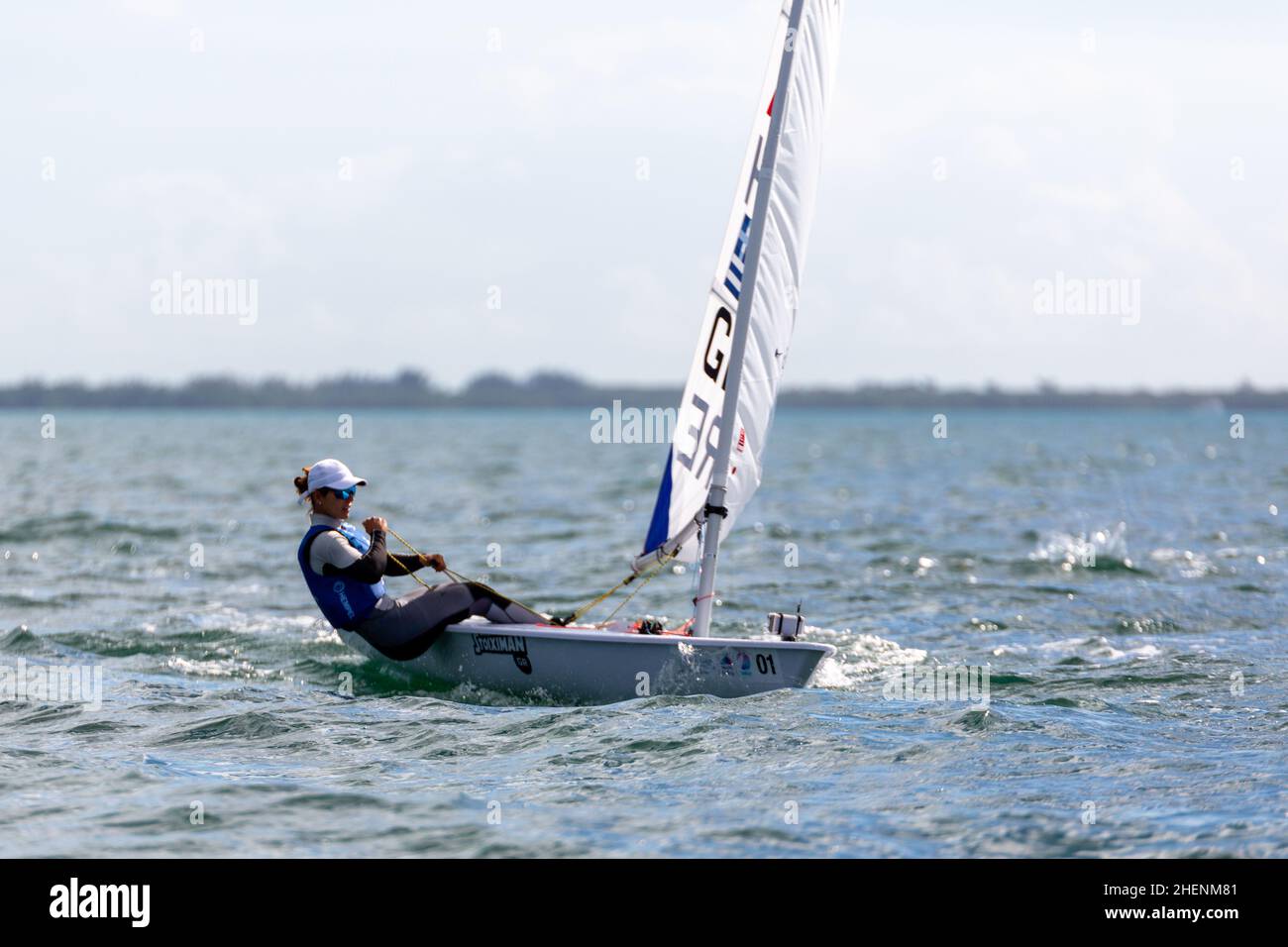 US Open Sailing Series - US Sailing. Serie di Coppa del mondo Hempel a Miami, Florida. Barche a vela. Foto Stock
