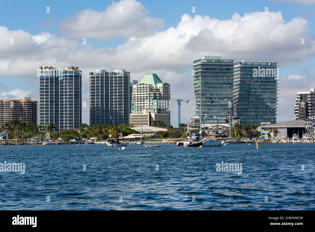 US Open Sailing Series - US Sailing. Serie di Coppa del mondo Hempel a Miami, Florida. Barche a vela. Foto Stock
