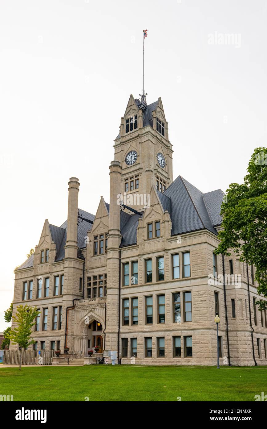 Rensselaer, Indiana, USA - 23 agosto 2021: Il tribunale della contea di Jasper Foto Stock