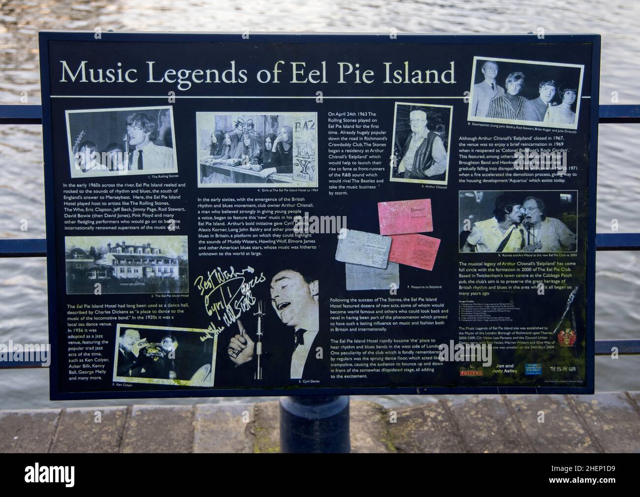 leggende musicali segno a eel torta isola twickenham Foto Stock