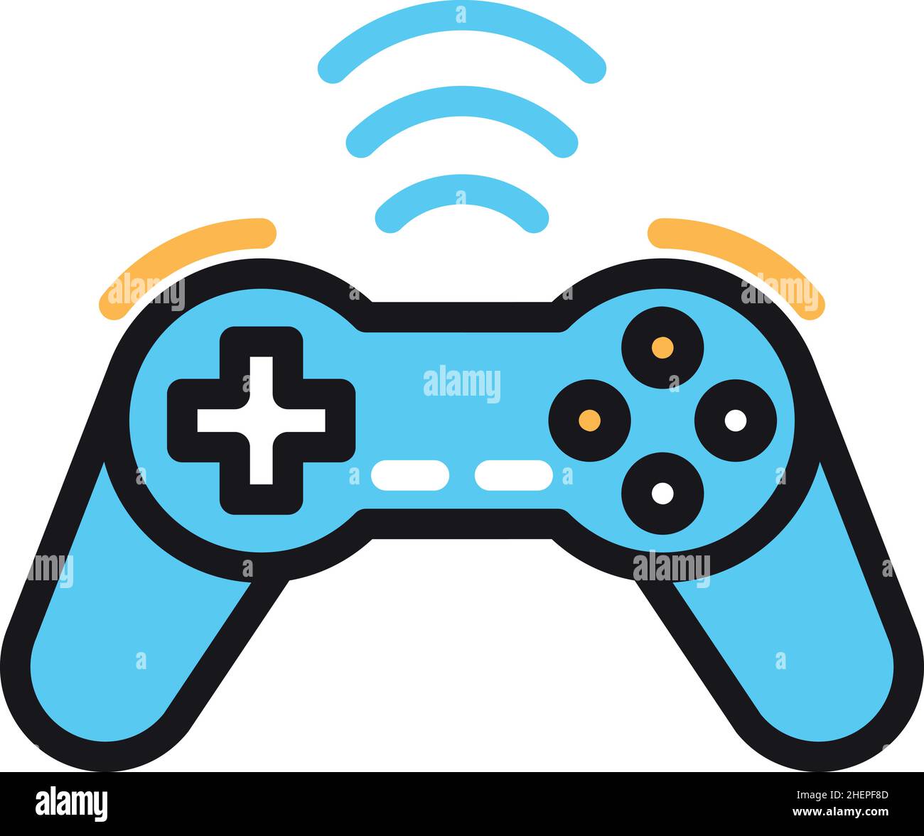 Icona del contoller di gioco. Gamepad wireless. Gadget giocatore Illustrazione Vettoriale