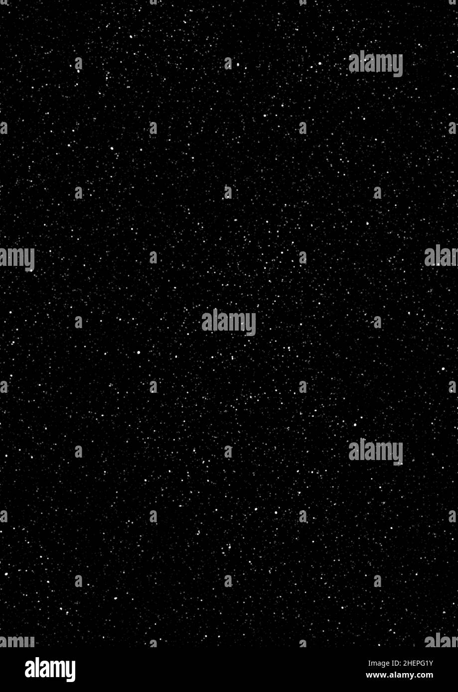 Notte nero stellato cielo sfondo verticale. 3d illustrazione dell'universo infinito Foto Stock