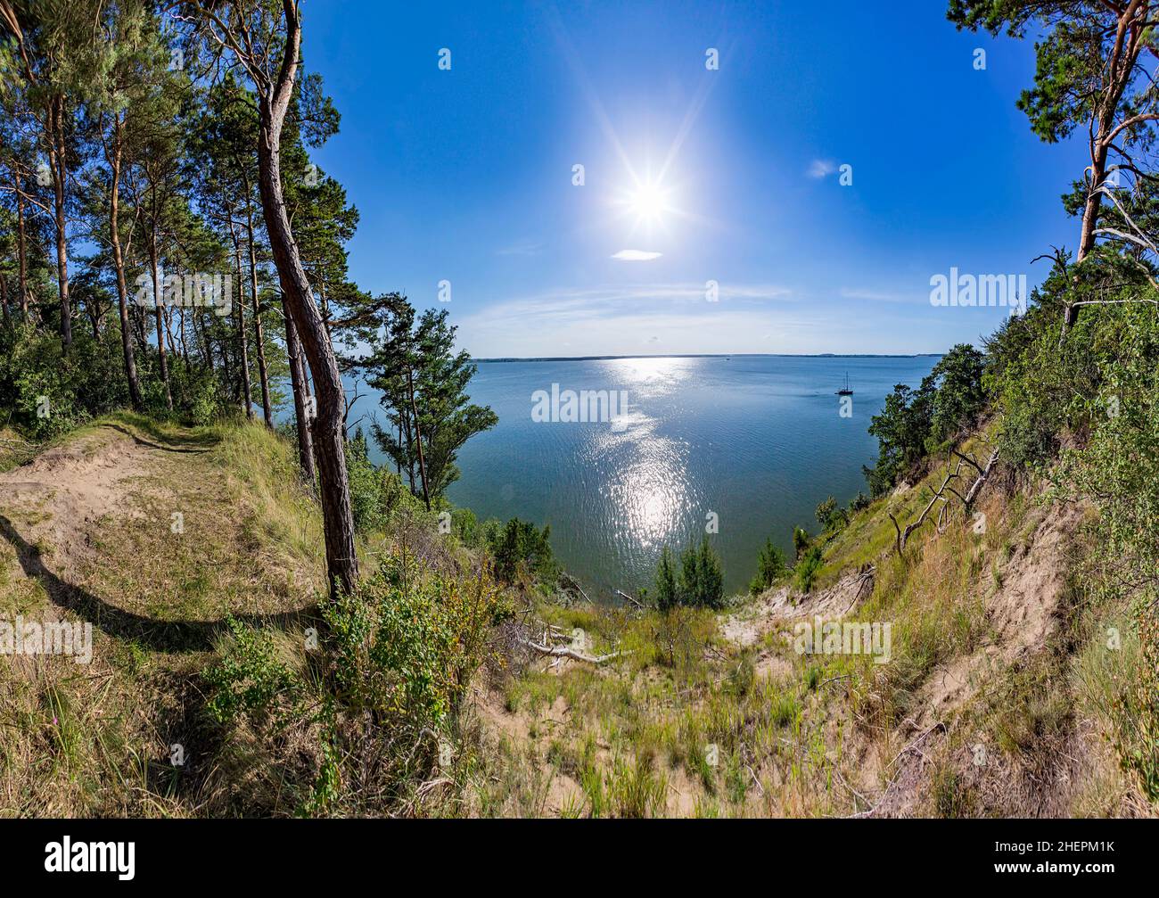 Paesaggio roccioso a Usedom a Glitz con vista sul Mar baltico Foto Stock