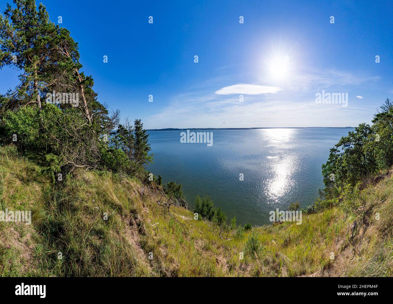 Paesaggio roccioso a Usedom a Glitz con vista sul Mar baltico Foto Stock