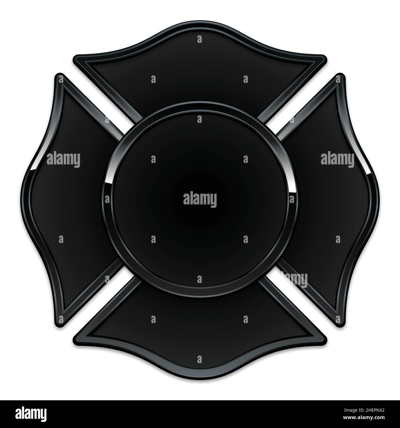nero con bordo nero isolato su sfondo bianco Illustrazione Vettoriale
