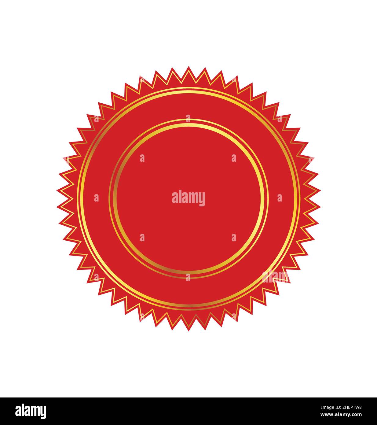 certificato di riconoscimento documento bianco classico rosso scuro con accenti dorati in rilievo isolato su sfondo bianco vettore Illustrazione Vettoriale
