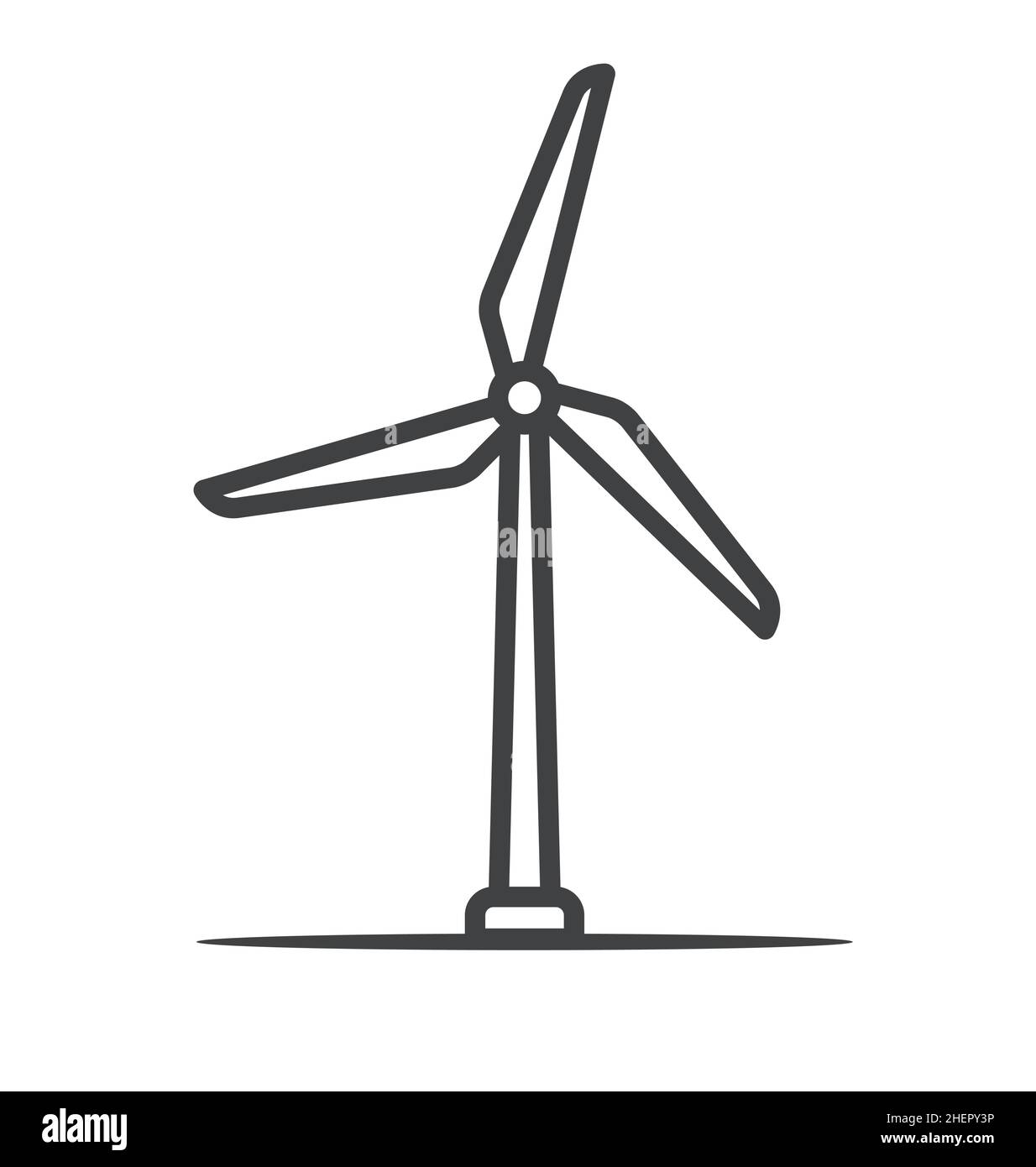generatore di energia a turbina eolica semplice icona simbolo vettore isolato su sfondo bianco Illustrazione Vettoriale
