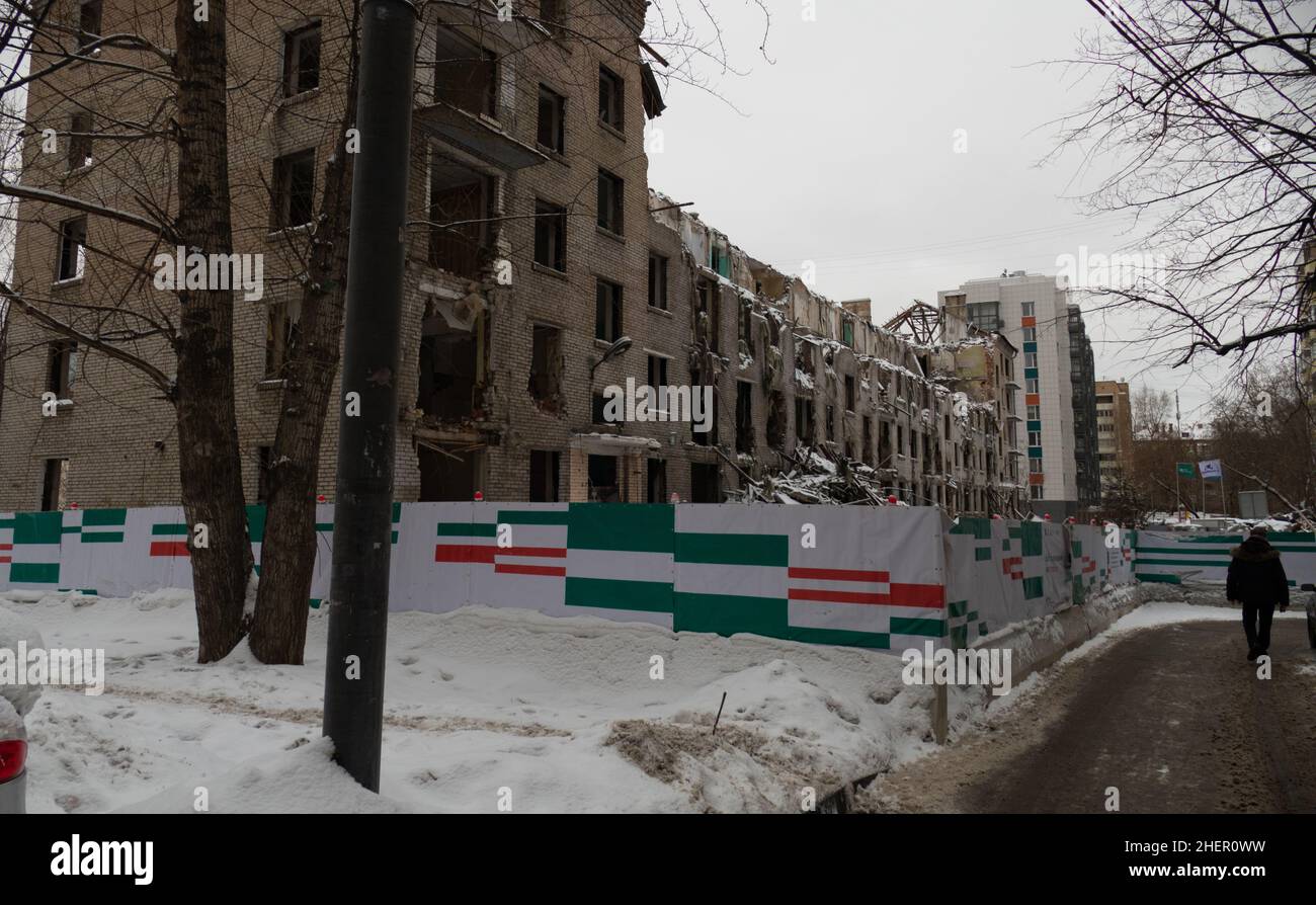 Ristrutturazione in Mosca-costruzione multi-piano 22 Foto Stock