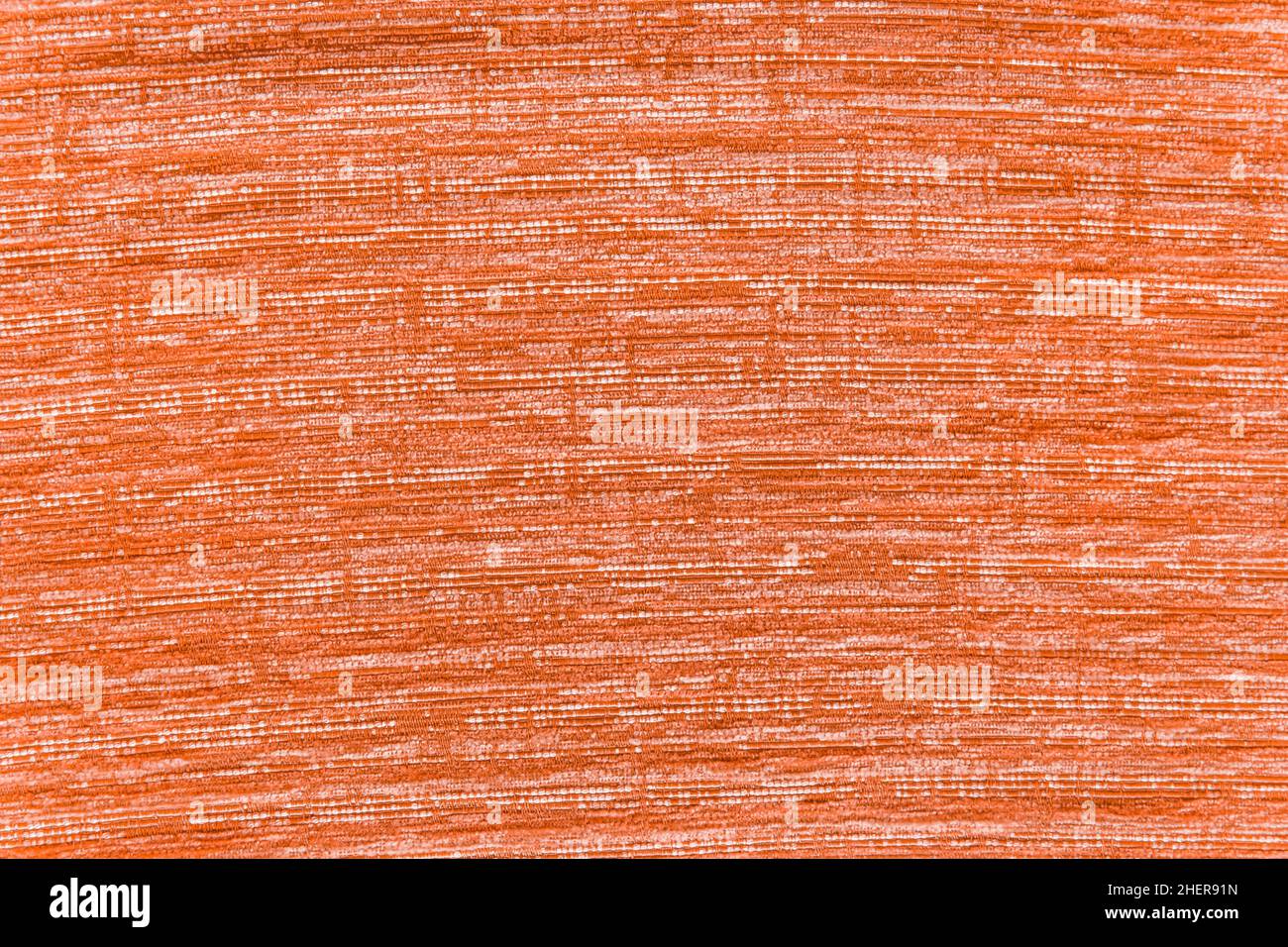Red Orange Fabric Canvas Vintage Abstract Pattern Material Surface Textile Texture background. Foto Stock