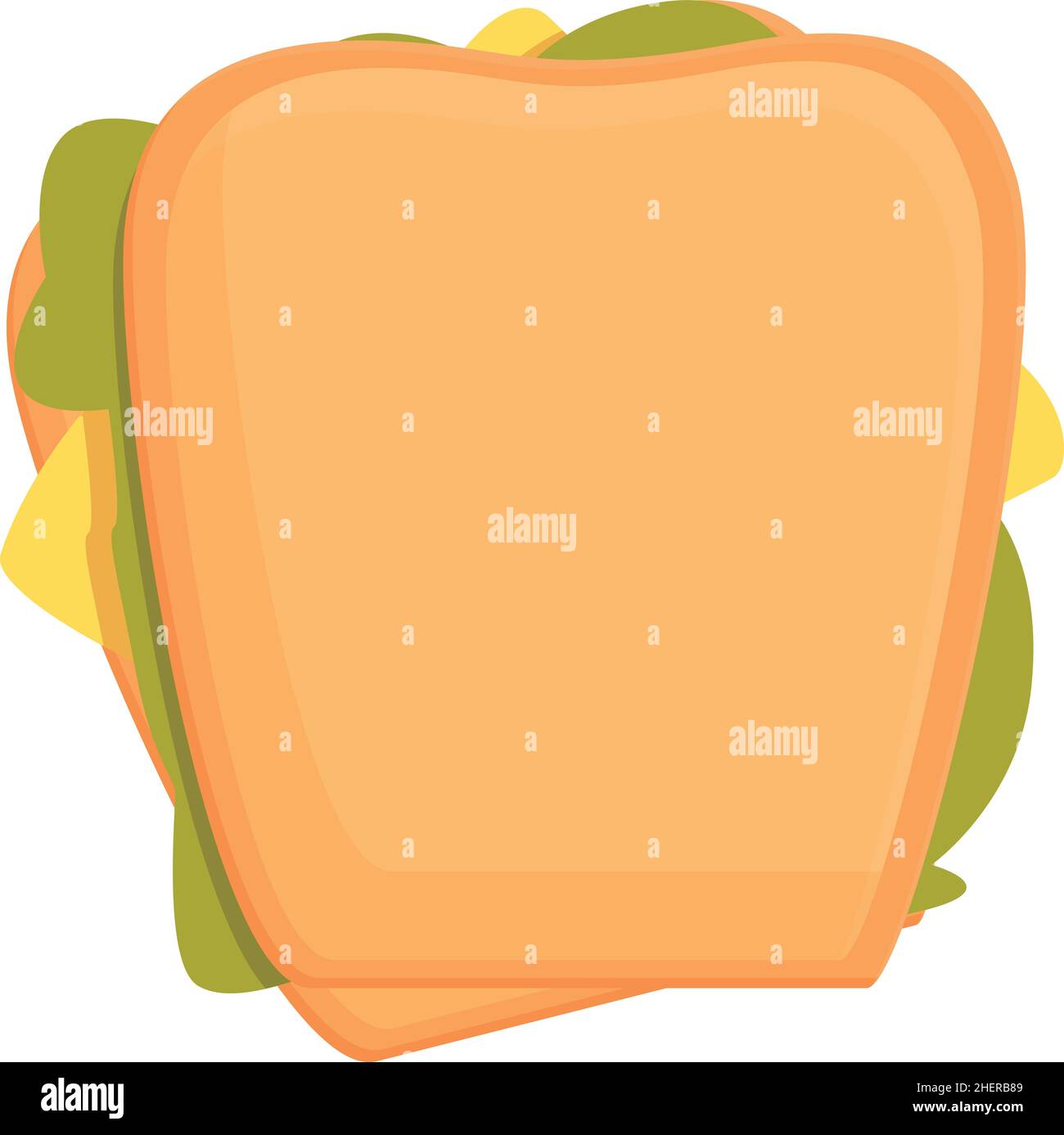 Vettore cartoon icona sandwich. Hamburger al formaggio. Fetta di pane Illustrazione Vettoriale