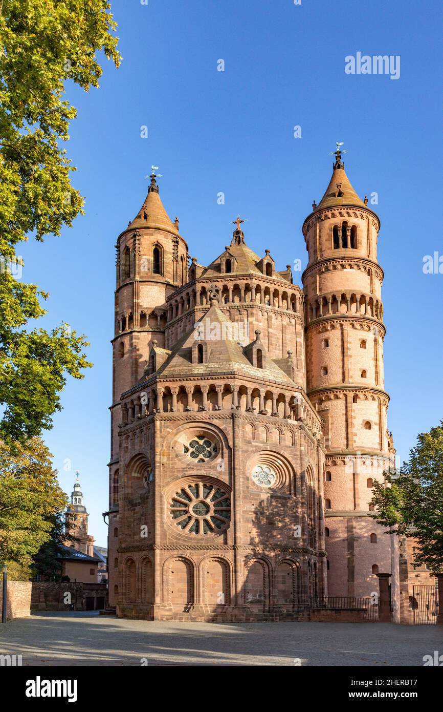 Vecchia cattedrale storica di Worms, Germania Foto Stock