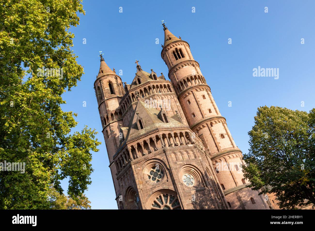 Vecchia cattedrale storica di Worms, Germania Foto Stock
