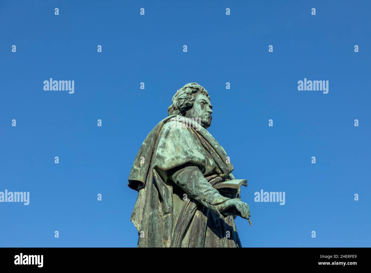 Statua di Ludwig van Beethoven a Bonn in piazza Munster Foto Stock