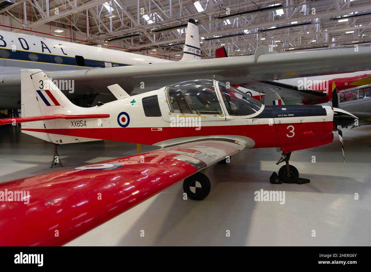 Bulldog T Mk 1 della Scottish Aviation alla RAF Cosford Foto Stock