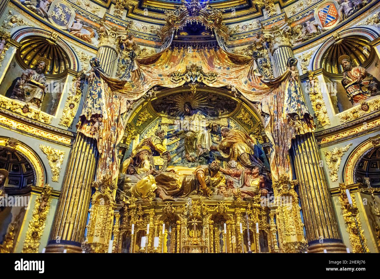 All'interno della Cappella Sacra del Salvatore. Ubeda, Andalusia, Spagna. Sacra Capilla del Salvador del Mundo. Cappella del Salvatore del XVI secolo, Vazquez Foto Stock