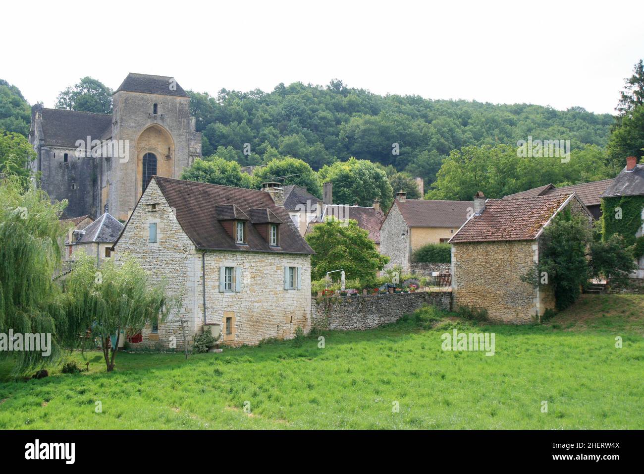 villaggio (saint-amand de coly) in francia Foto Stock