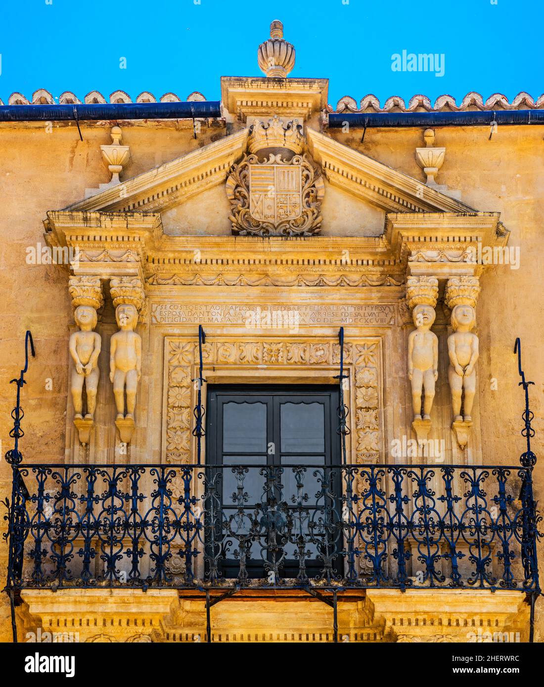 Palacio de Salvatierra, Ronda, uno dei villaggi bianchi, Ronda, Andalusia, Spagna Foto Stock