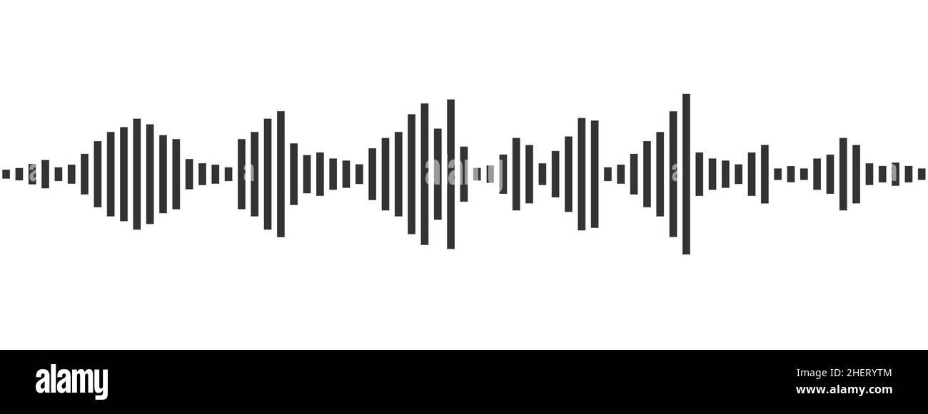 Linee equalizzatore forma d'onda sonora. Grafica vettoriale a onda sonora. Illustrazione Vettoriale