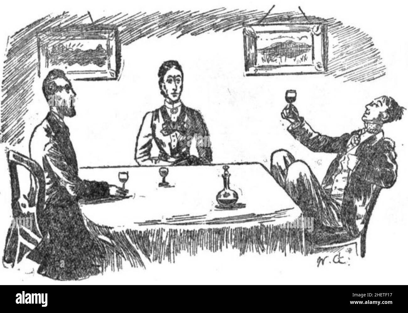 IL DIARIO DI UN romanzo DI NESSUNO del 1892 di George e Weedon Grossmith illustrato da Weedon stesso. Foto Stock