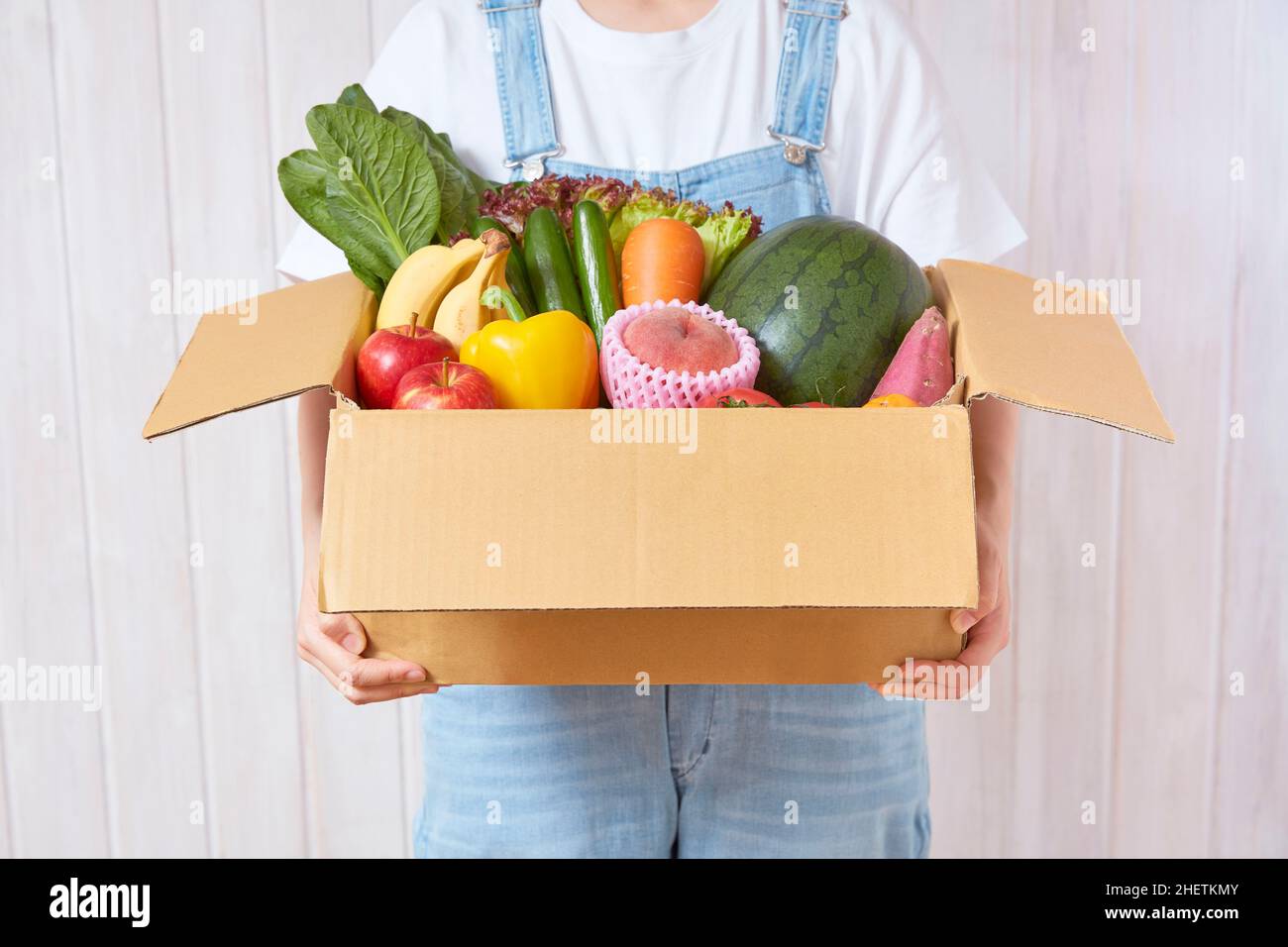 Frutta e verdura assortite Foto Stock