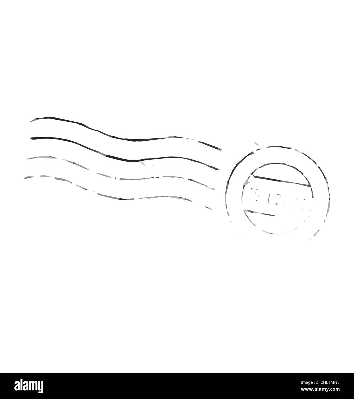 generico affrancatura postale lettera inchiostro gomma timbro postale ufficio marchio vettore elemento isolato su sfondo bianco Illustrazione Vettoriale