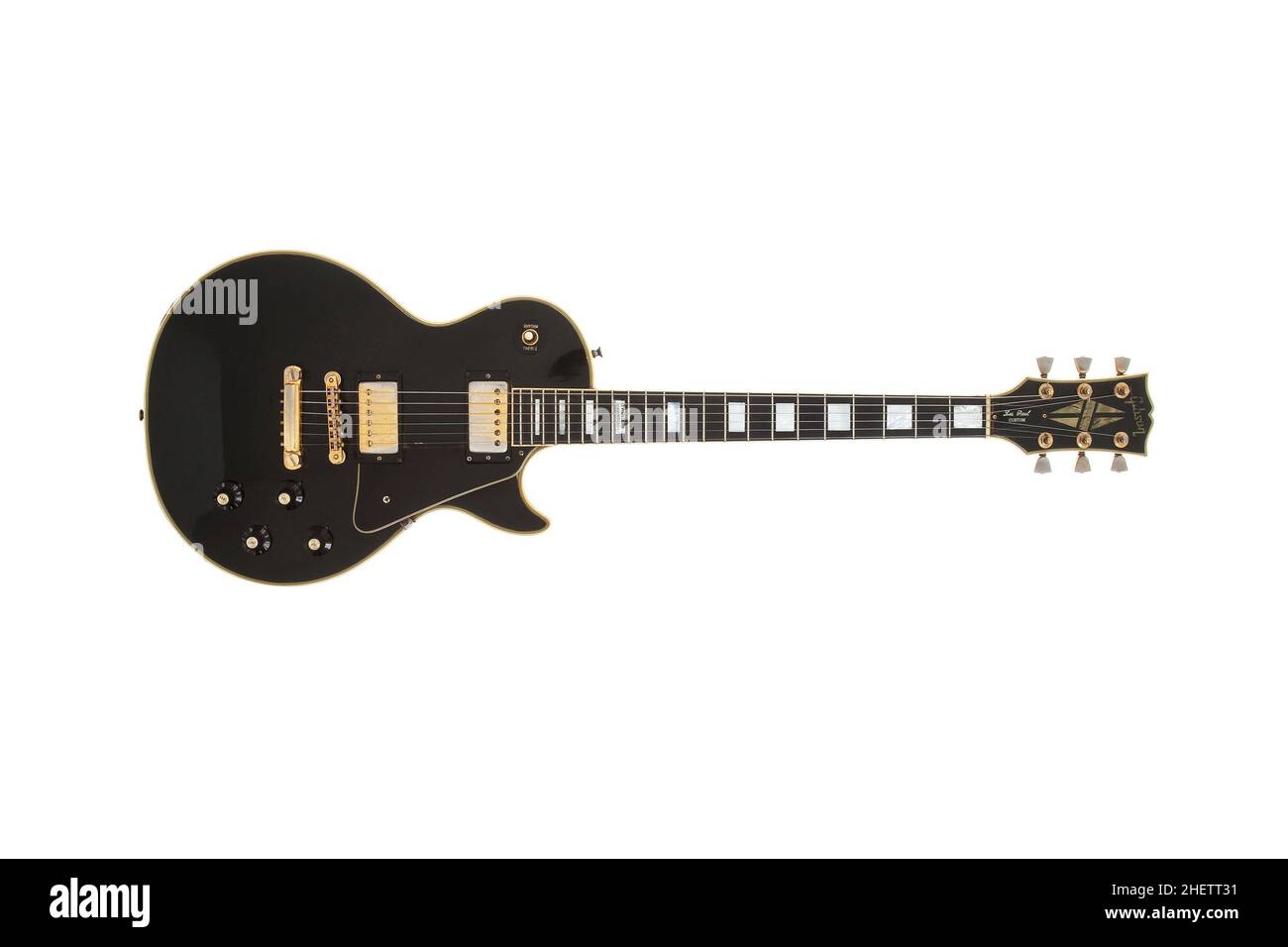 1972 chitarra elettrica nera personalizzata Gibson Les Paul Foto stock -  Alamy