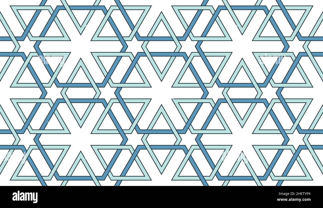 Modello islamico geometrico persiano per la carta Ramadan Illustrazione Vettoriale