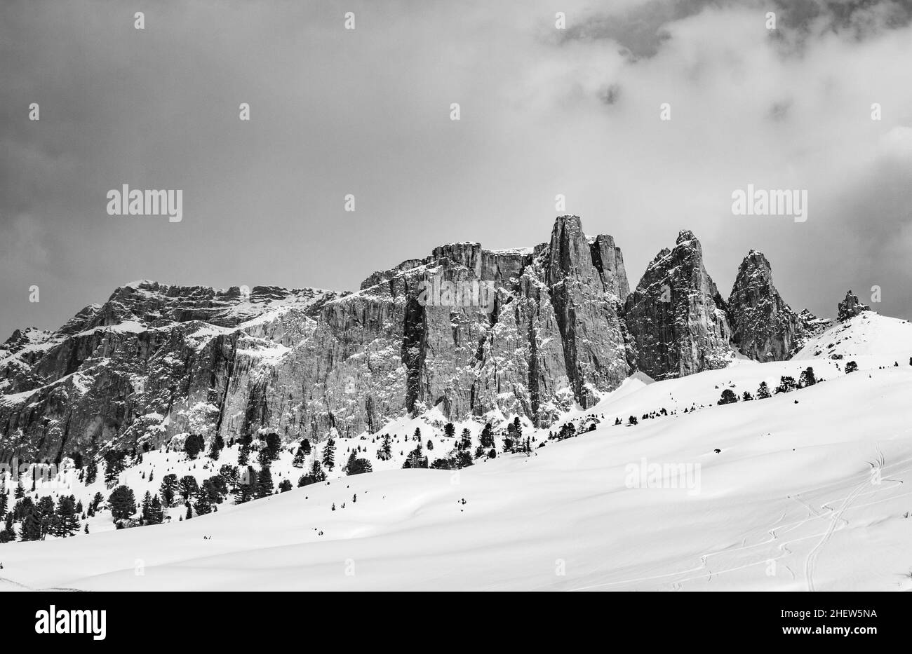 Italia, Dolomiti, Passo Sella Foto Stock