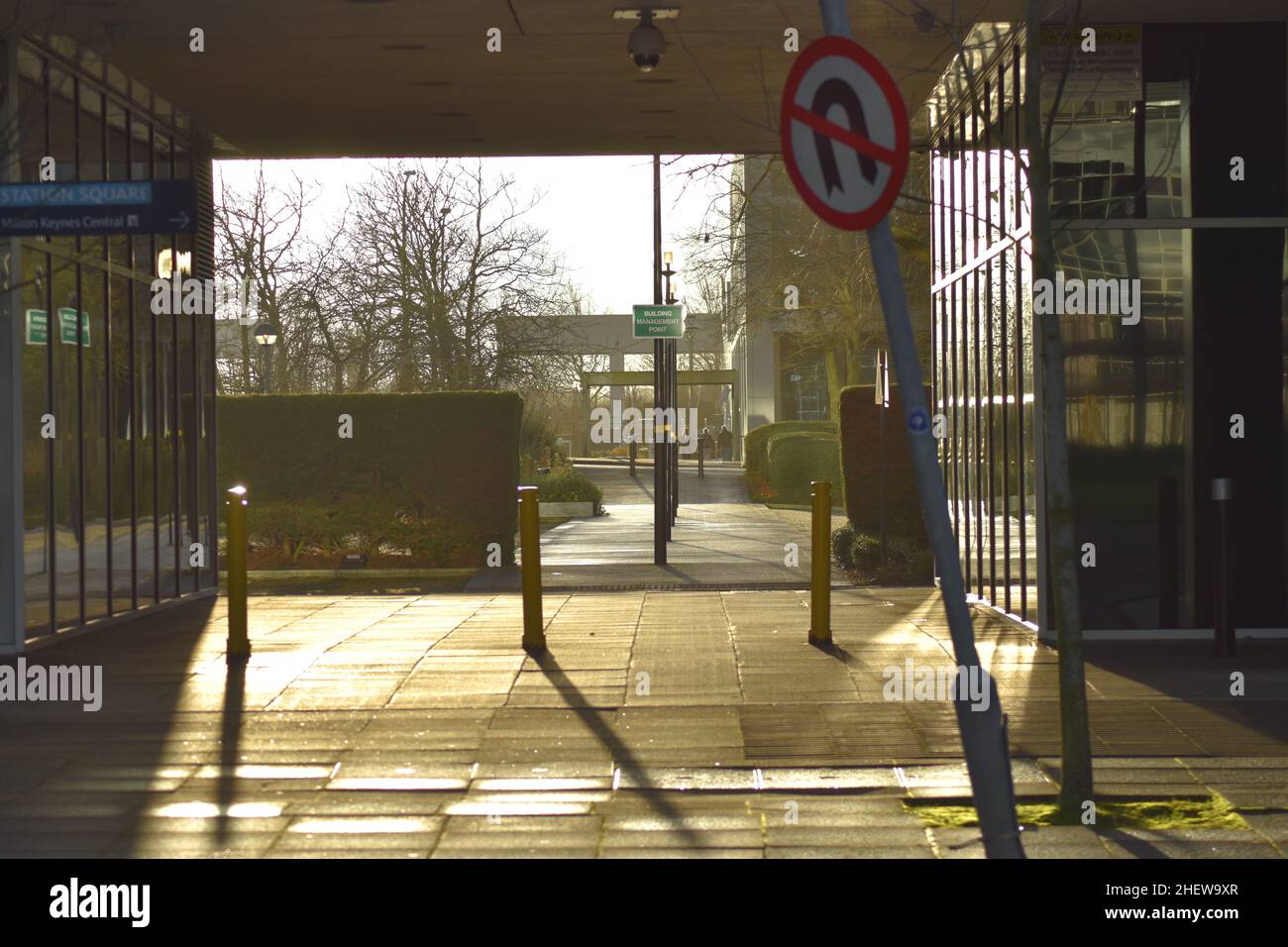 Non c'è un'inversione a U alla stazione ferroviaria di Milton Keynes. Foto Stock