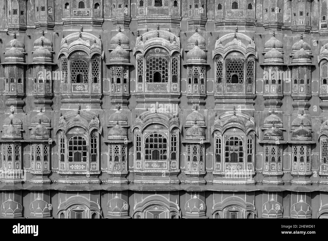 Hawa Mahal, il palazzo dei venti a Jaipur, Rajasthan, India. Foto Stock