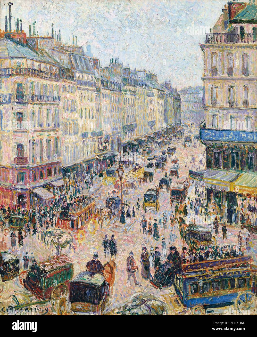 Camille Pissarro (1830-1903) la strada Saint Lazare, tempo luminoso Foto Stock