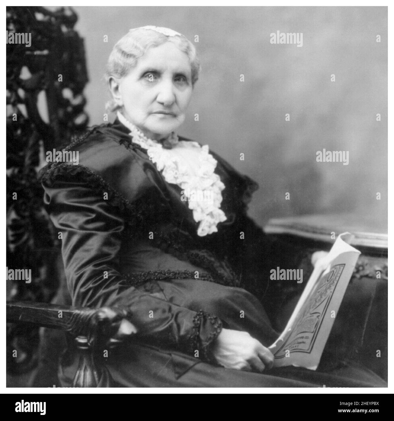 Mary Ashton Rice Livermore (1820-1905), giornalista americano, abolizionista e suffragista dei diritti delle donne, ritratto fotografico di JE Purdy (Boston), 1902 Foto Stock