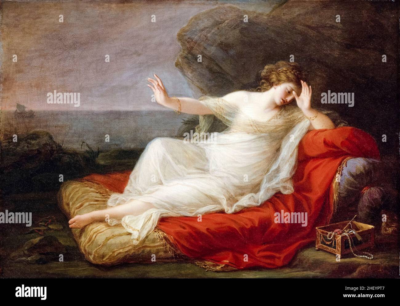 Angelica Kauffman. Arianna abbandonata da Teseo, pittura della pittrice neoclassica svizzera Angelica Kauffmann, 1774 Foto Stock