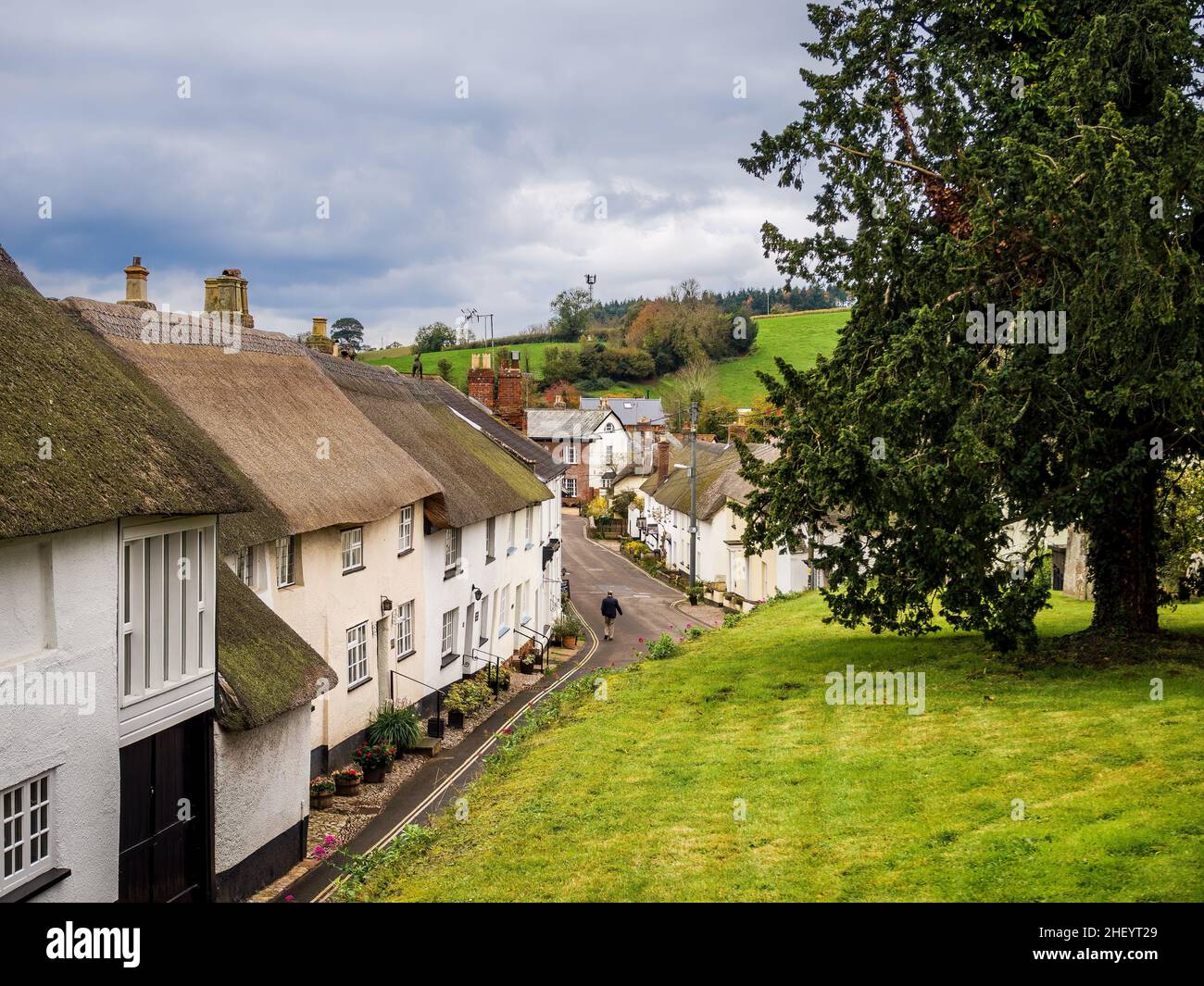 East Budleigh in Devon - villaggio natale di Sir Walter Raleigh Foto Stock