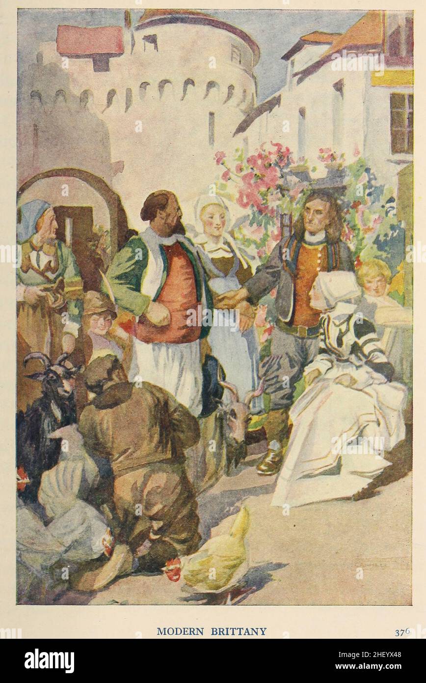Bretagna moderna dal libro ' Legends and romances of Brittany ' di Lewis Spence, Editore New York, Frederick A. Stokes 1917 Foto Stock