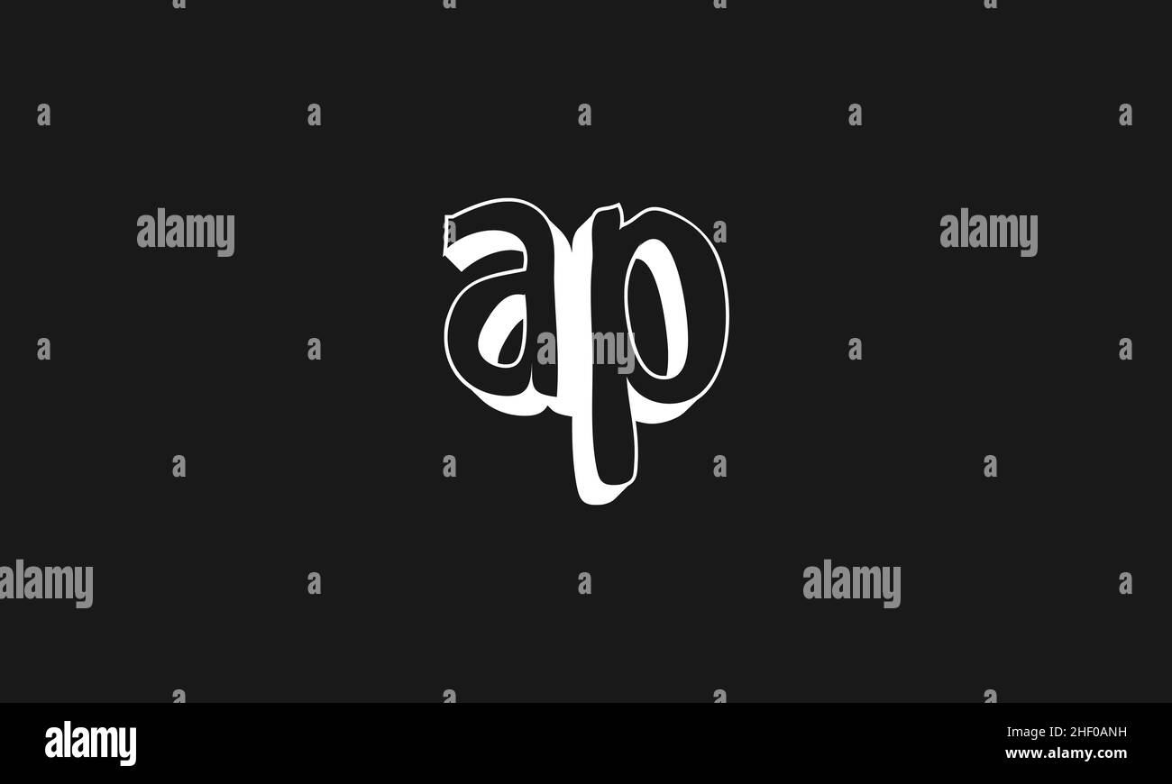 Logo in grassetto AP - disegno vettoriale iniziale - icona Premium, vettore logo Illustrazione Vettoriale