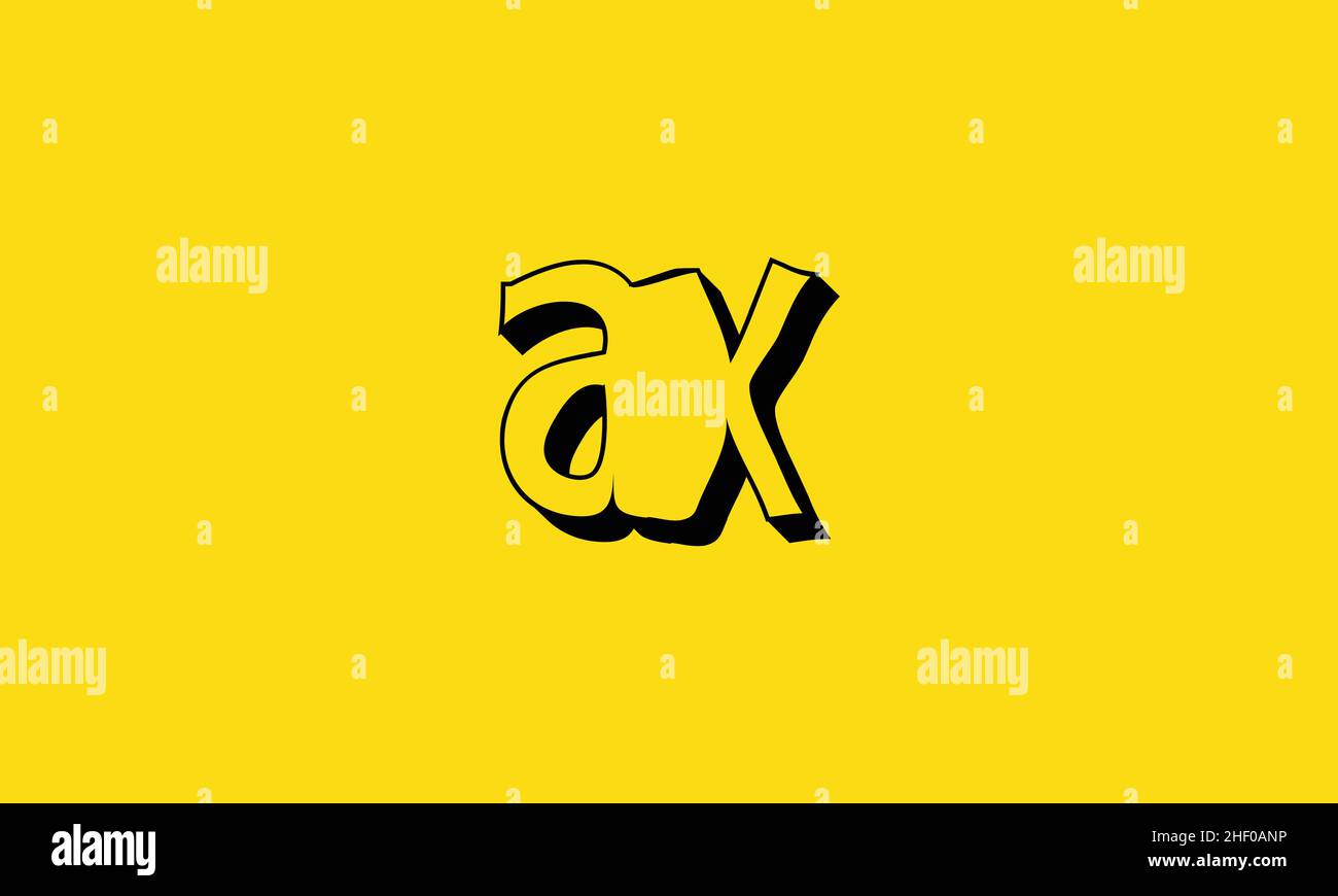 Logo in grassetto lettera AX - disegno vettoriale iniziale - icona Premium, vettore logo Illustrazione Vettoriale