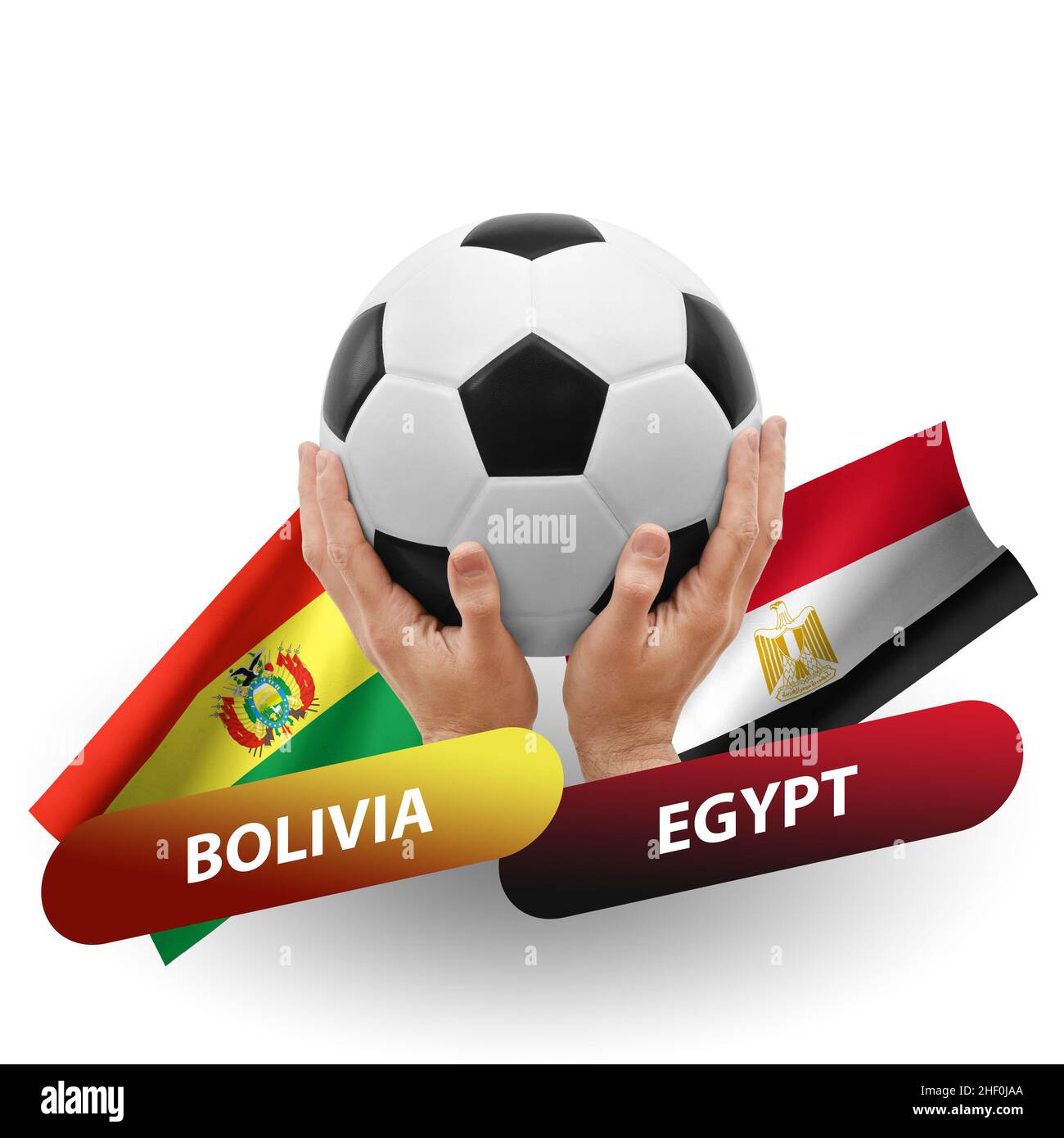 Partita di calcio, squadre nazionali bolivia vs egitto Foto Stock