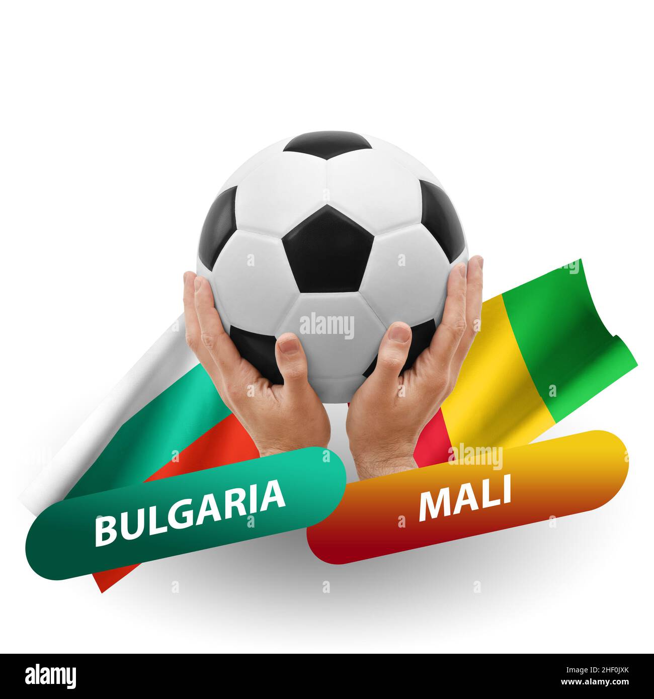 Partita di calcio, squadre nazionali bulgaria vs mali Foto Stock