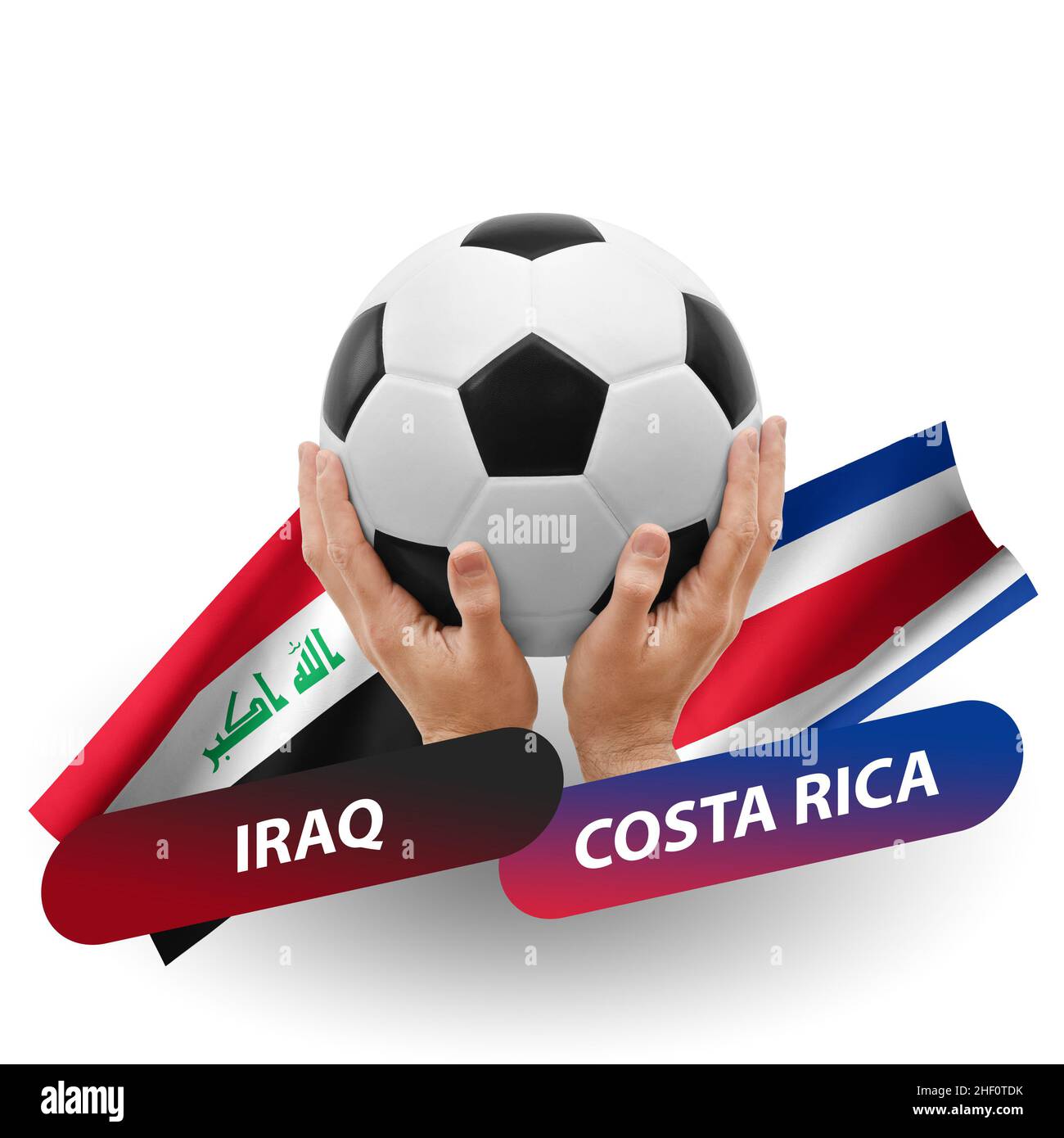 Partita di calcio, squadre nazionali iraq vs costa rica Foto Stock