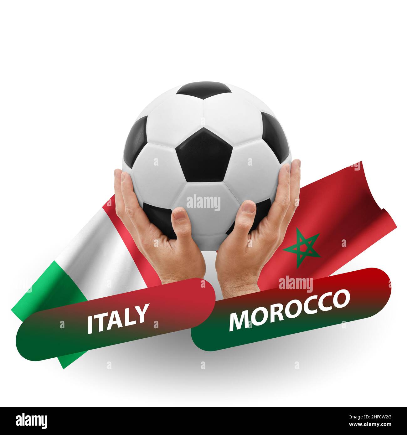 Partita di calcio, nazionale italia vs marocco Foto Stock