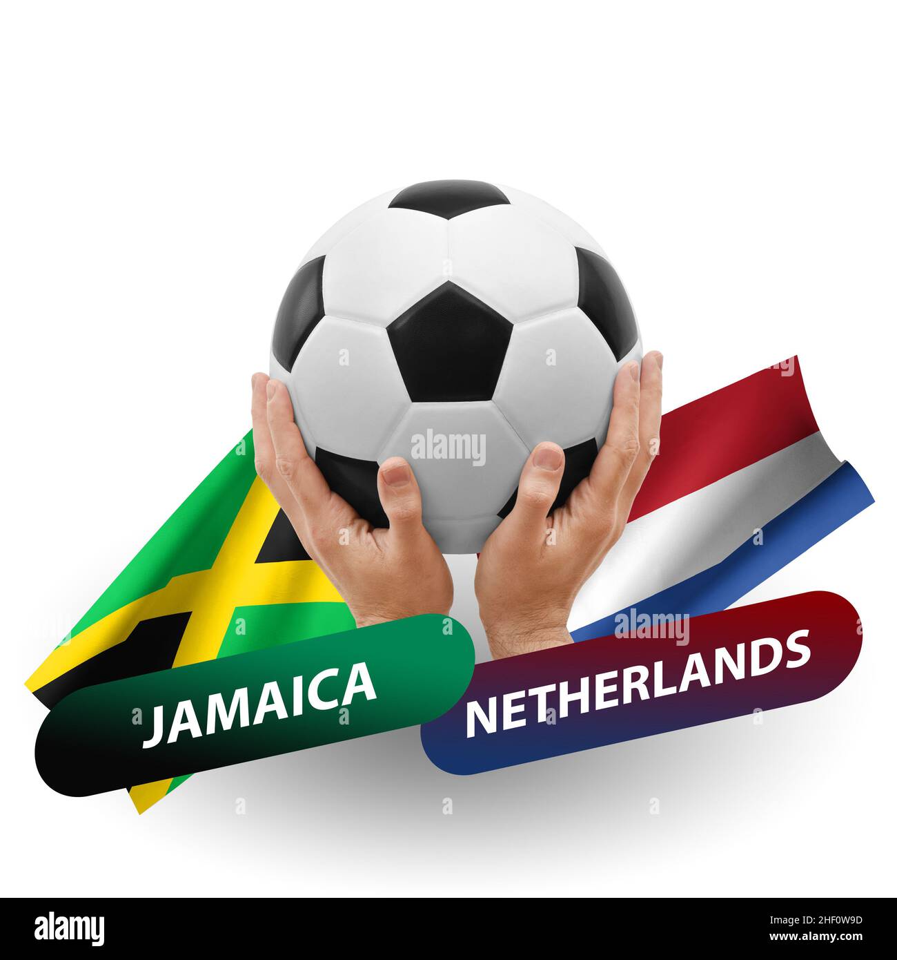 Partita di calcio, squadre nazionali giamaica vs olanda Foto stock - Alamy