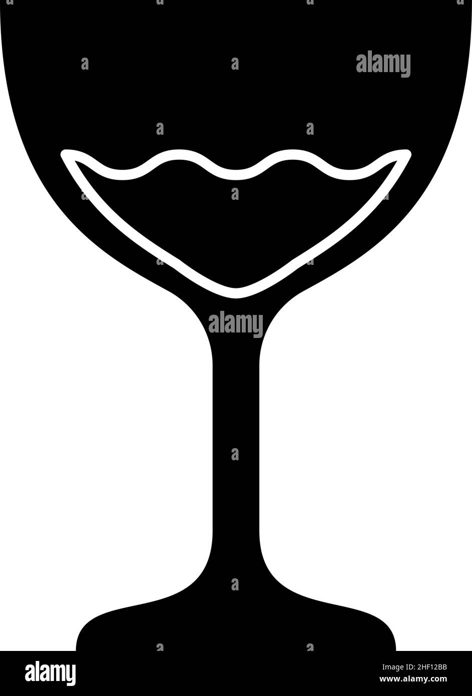 Vino Glyph icona Vector Illustrazione Vettoriale