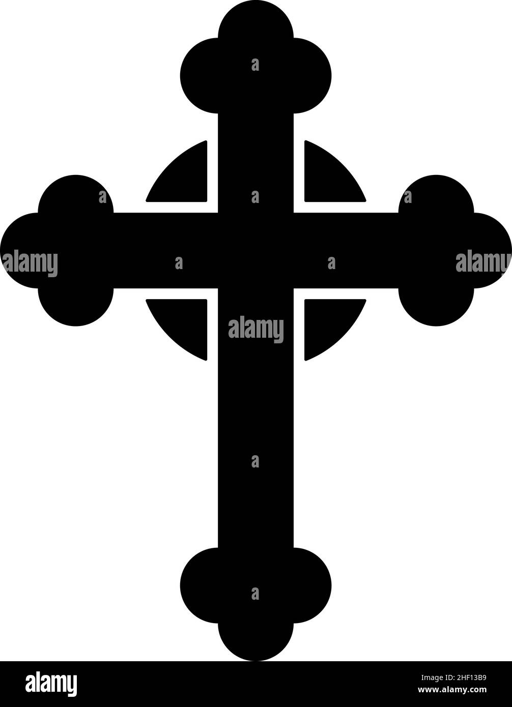 Gesù Croce Glyph icona vettore Illustrazione Vettoriale
